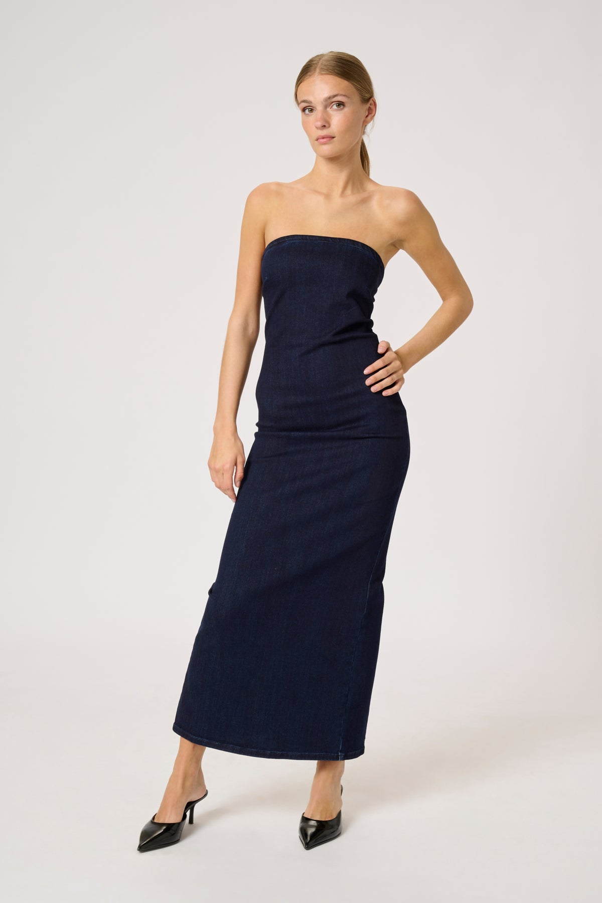 AyoMW 158  Denim Dress Dark Blue Un-Wash - 10704651