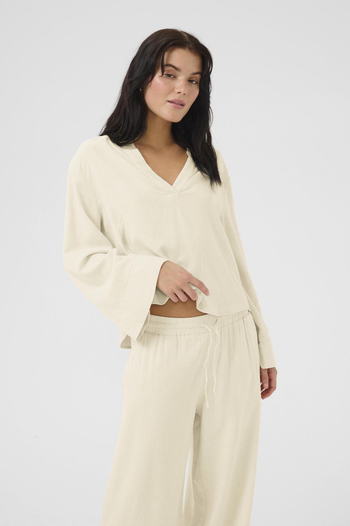DiasMW Blouse Almond Milk Melange - 10704714