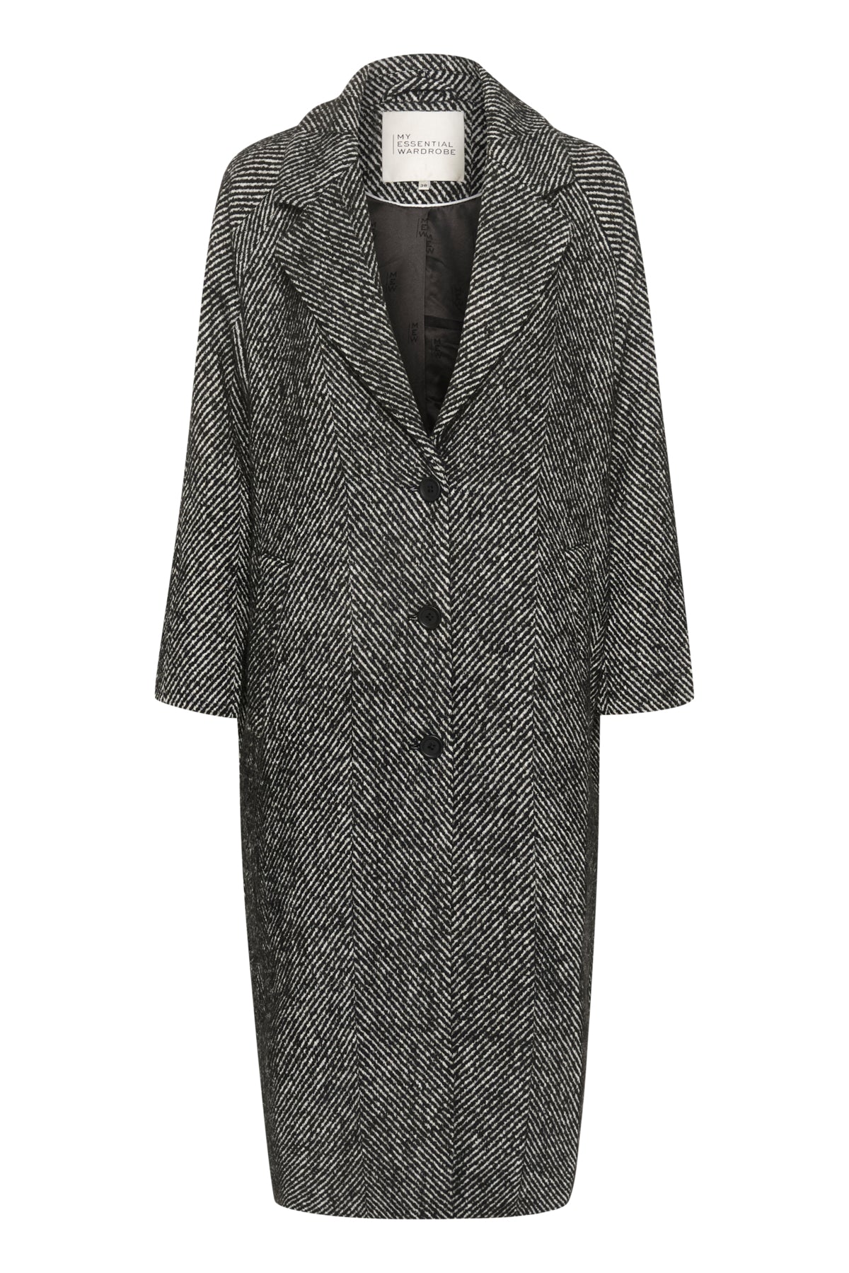 MaggieMW Coat Black - Off White Combo - 10704748