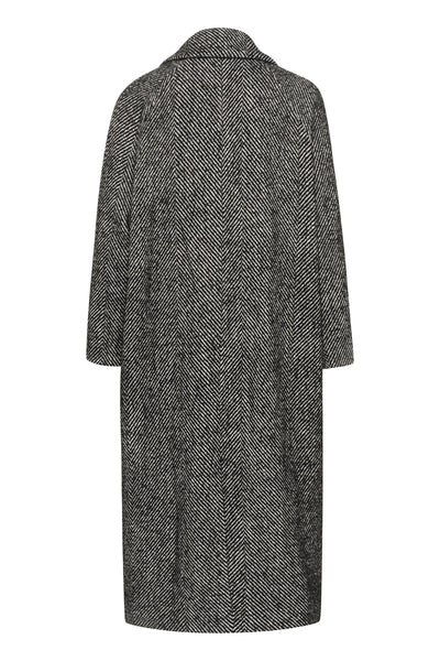 MaggieMW Coat Black - Off White Combo - 10704748 Thumbnail
