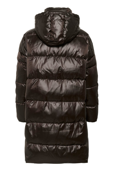 GlossyMW Down Long Jacket Espresso - 10704754 Thumbnail