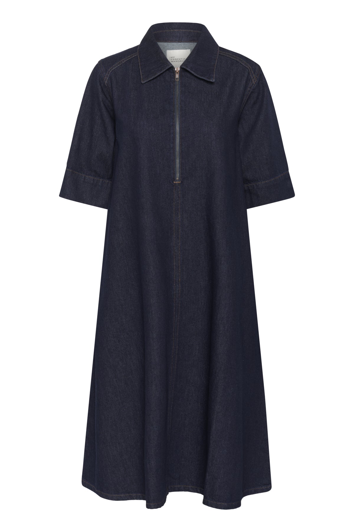 MaloMW 143 Long Dress Dark Blue Un-Wash - 10704782