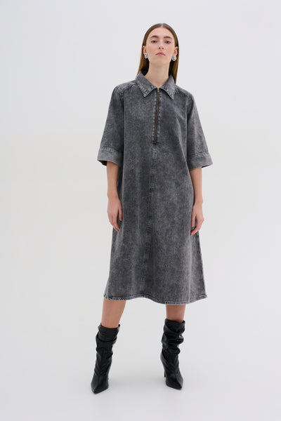 MaloMW 143 Long Dress Medium Grey Retro Wash - 10704782 Thumbnail