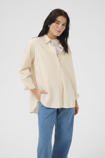 SunnaMW Boxy Shirt Almond milk - 10705021 Thumbnail