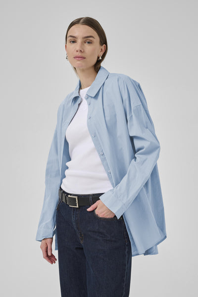 SunnaMW Boxy Shirt Pearl Blue - 10705021 Thumbnail