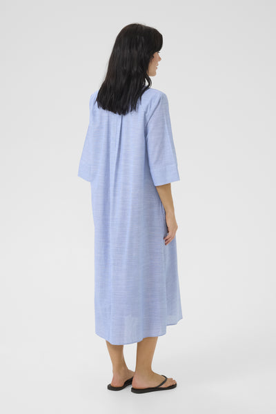 SkyeMW Long Dress Delft Blue Striped - 10705118 Thumbnail
