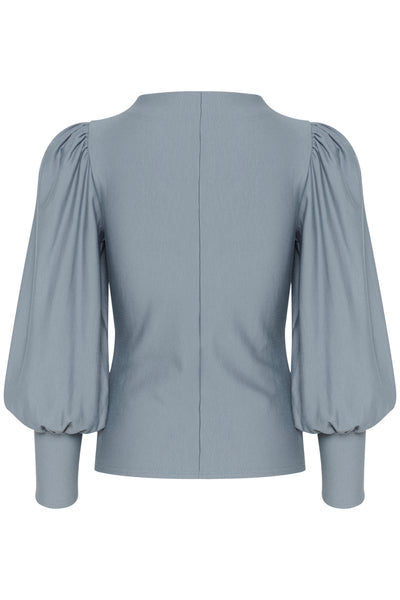 RifaGZ puff blouse Grey blue - 10904986 Thumbnail