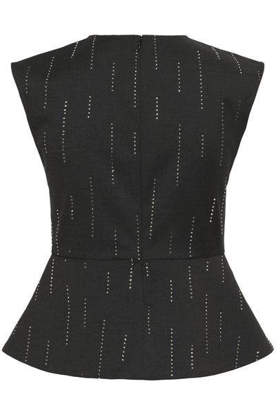 GZadira peplum top Dark grey melange - 100494 - 10910709 Thumbnail