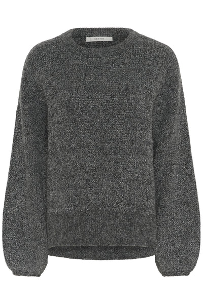GZalpha shimmer pullover Charcoal melange with lurex - - 10910816 Thumbnail