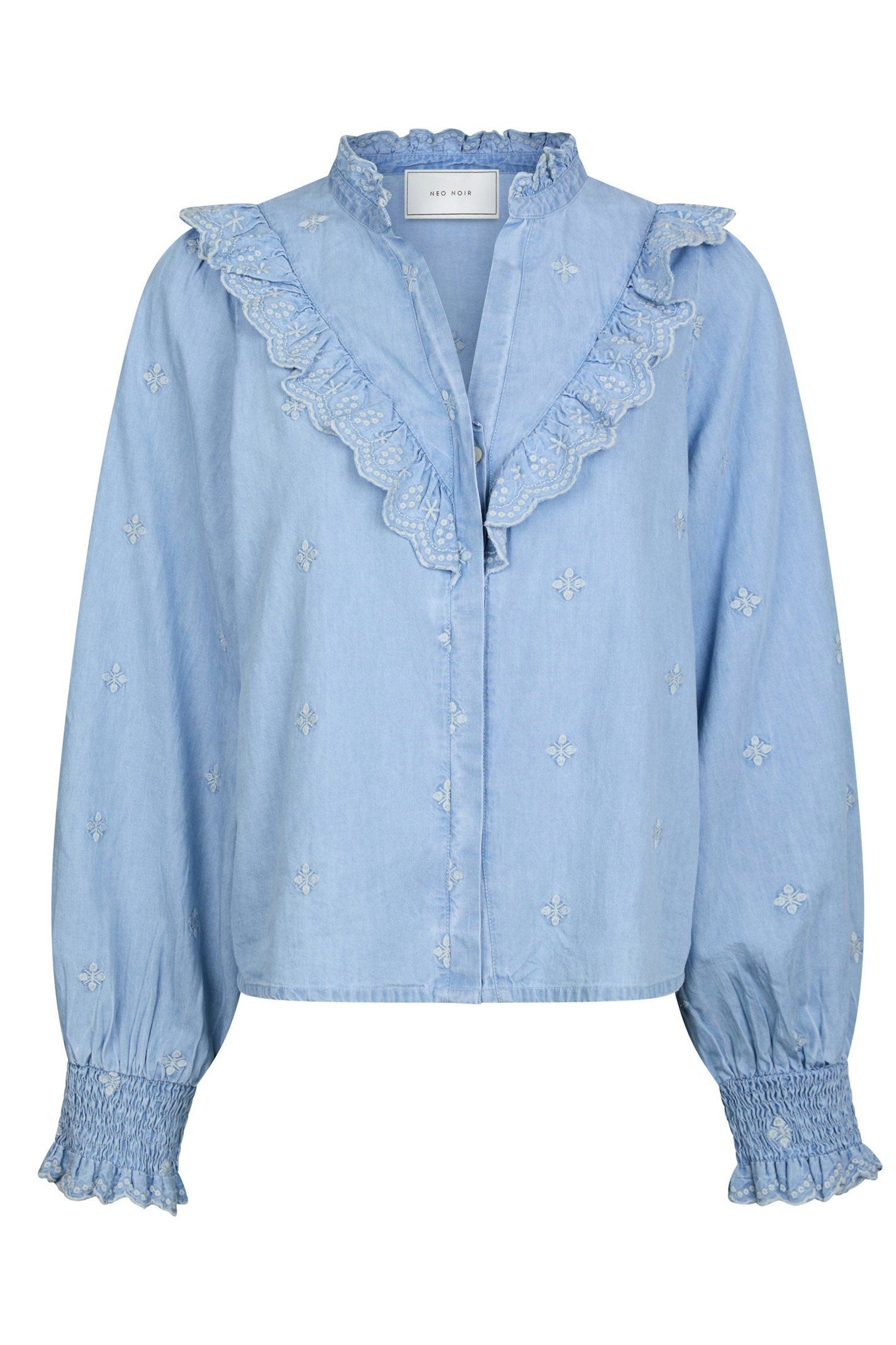 Degas Denim Blouse Light Blue