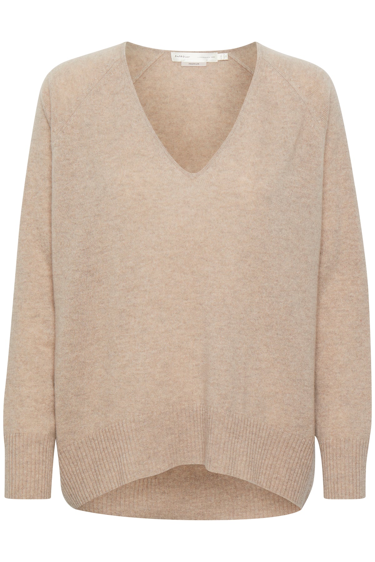 Lukka V-neck Pullover Premium BEIGE MELANGE - 30104240