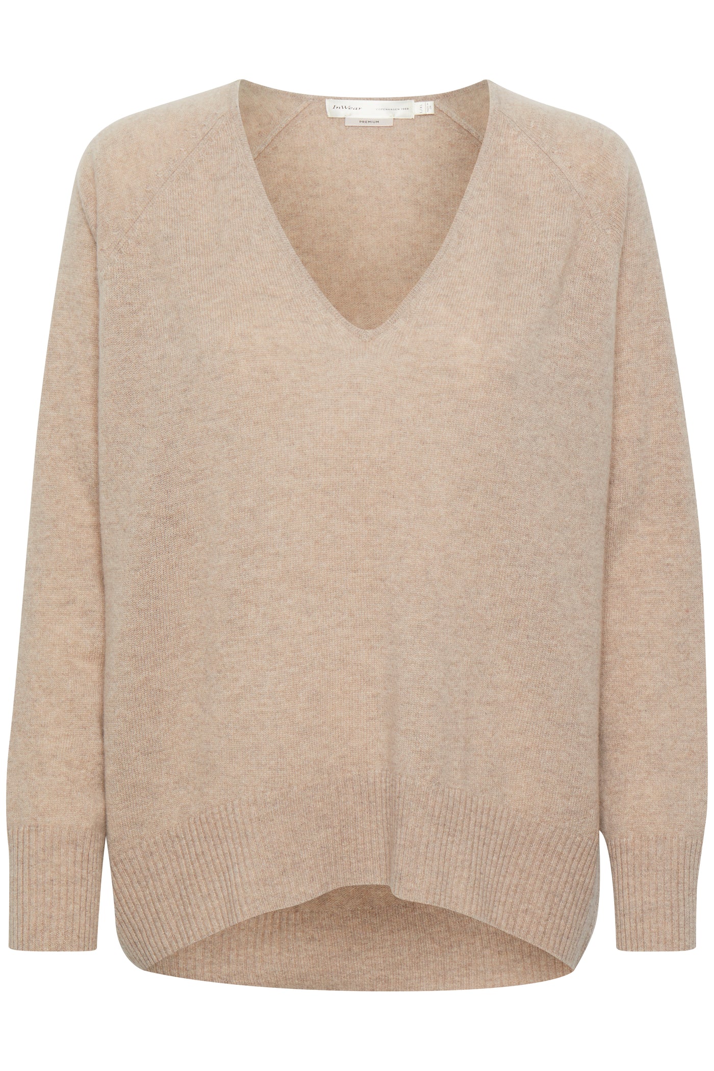 Lukka V-neck Pullover Premium BEIGE MELANGE - 30104240