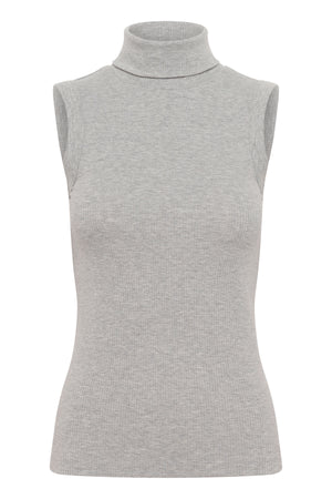 DagnaIW Melange Rollneck Top medium grey  melange - 30107007