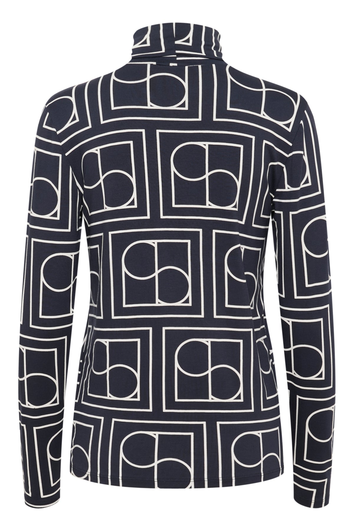SLHanadi Printed Rollneck LS Navy Monogram Print - 30405647