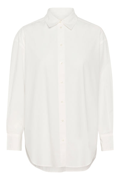 SLJani Poplin Shirt LS Broken White - 30408178 Thumbnail