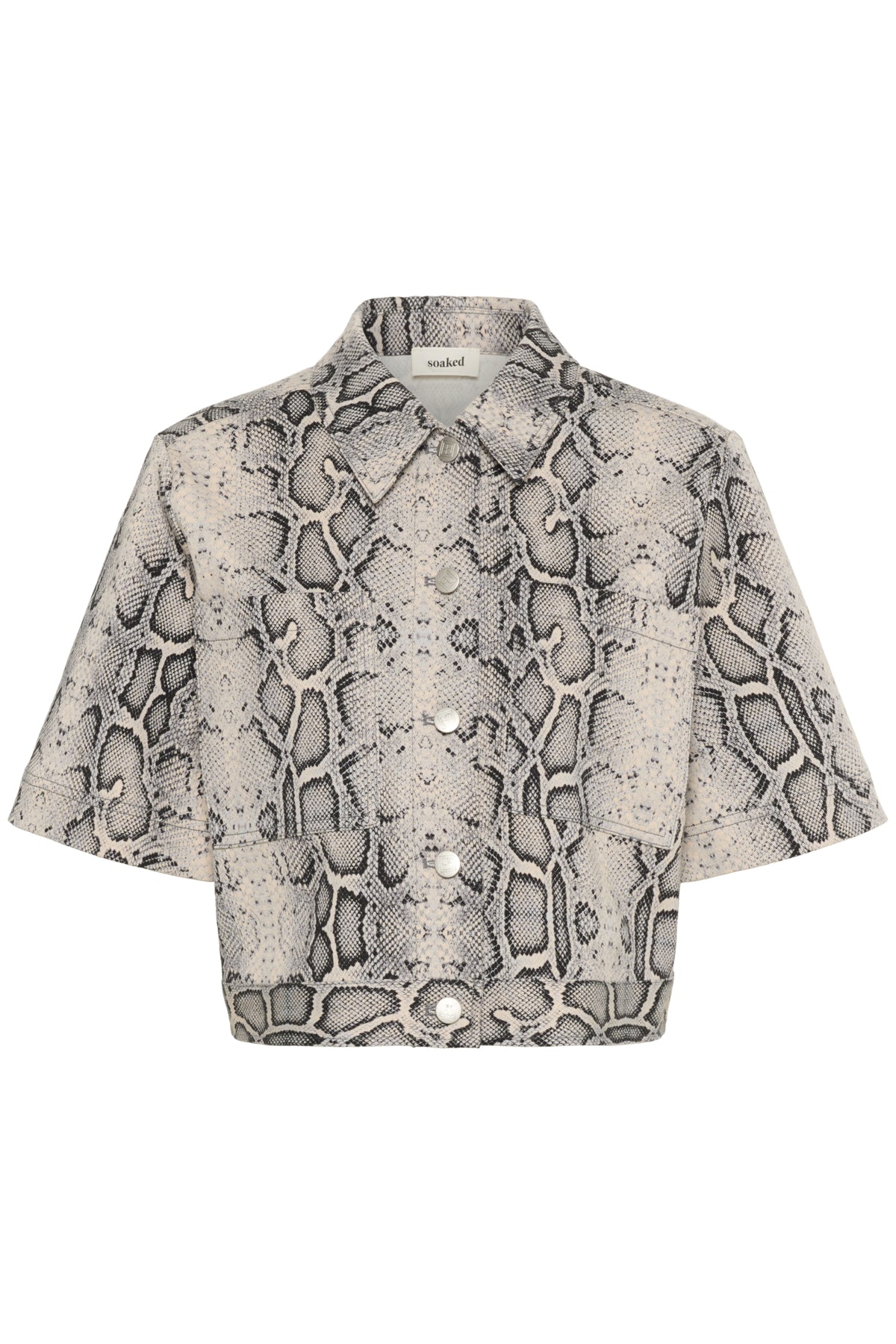 SLSandja Overshirt SS Grey Snake Print - 30408331