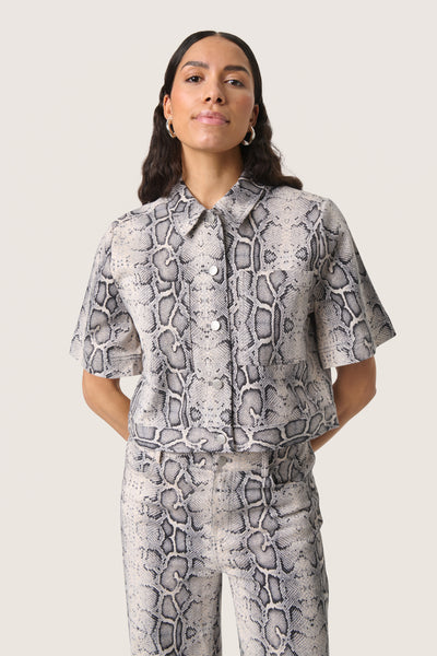 SLSandja Overshirt SS Grey Snake Print - 30408331 Thumbnail