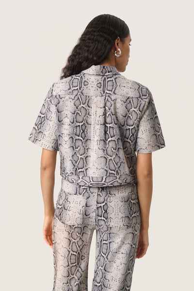 SLSandja Overshirt SS Grey Snake Print - 30408331 Thumbnail