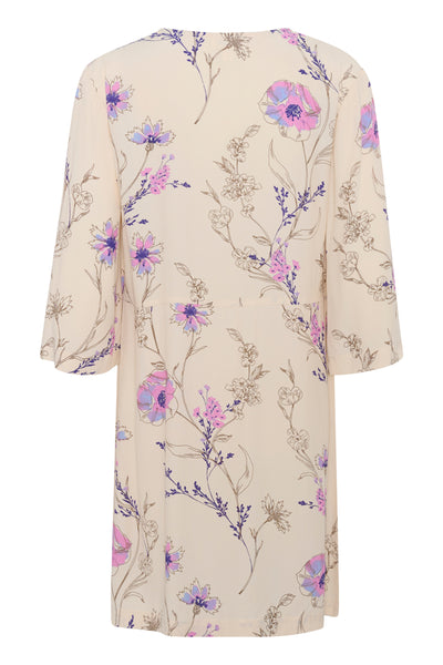 SLNaoma Dress SS Whitecap Gray Floral Print - 30408373 Thumbnail