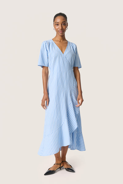 SLAnvitte Karven Dress SS Vista Blue with White Stripe - 30408461 Thumbnail