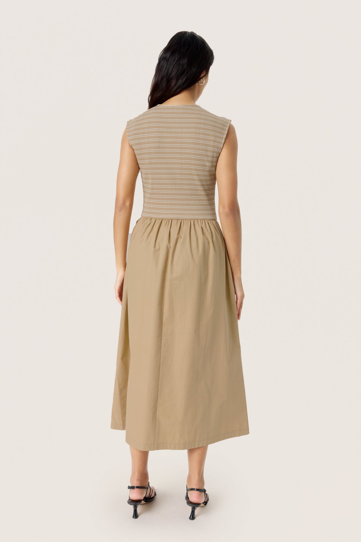 SLSimone Phoebe Striped Dress Travertine - 30408674