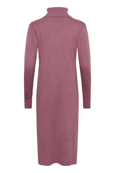 U6801, MilaSZ Rollneck Dress Red Violet Melange - 30501696 Thumbnail