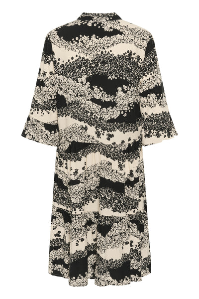 EdaSZ Dress Black Wavy Flowers - 30510220 Thumbnail