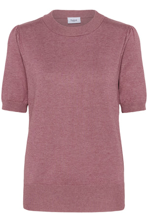 MilaSZ SS Pullover Red Violet Melange - 30511788