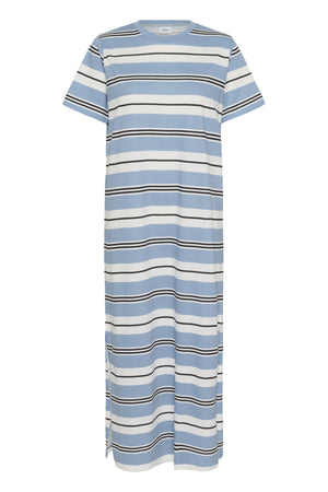 FariaSZ T-Shirt Dress Allure Ice Black Stripe - 30513436