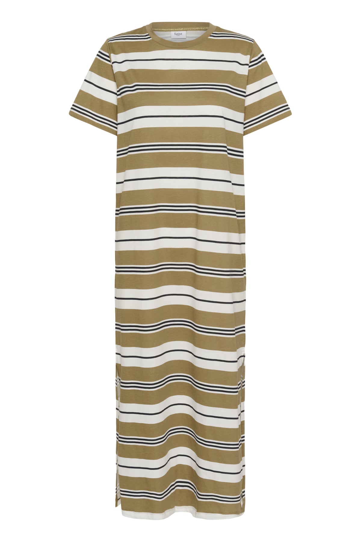 FariaSZ T-Shirt Dress Kelp Ice Black Stripe - 30513436