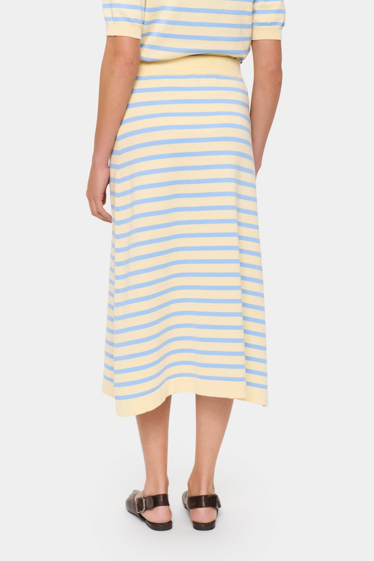 MilaSZ Striped Skirt Lemon Hydrangea Stripe - 30513694
