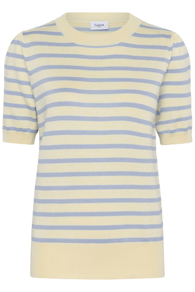 MilaSZ SS Striped Pullover Lemon Hydrangea Stripe - 30513768 Thumbnail