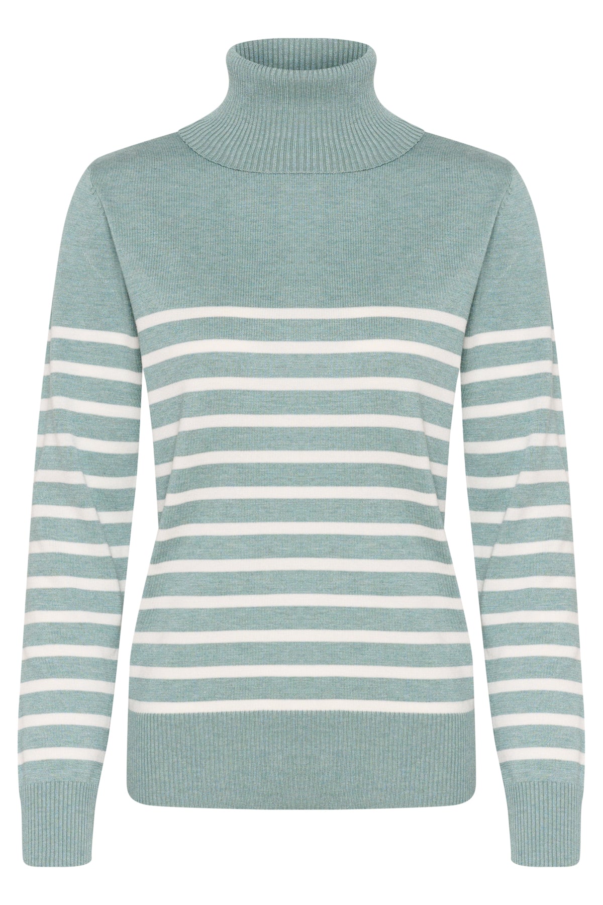 MilaSZ St. Rollneck Pullover Blue Surf Melange - 30513772