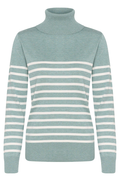 MilaSZ St. Rollneck Pullover Blue Surf Melange - 30513772 Thumbnail