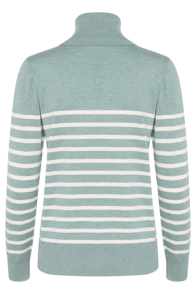 MilaSZ St. Rollneck Pullover Blue Surf Melange - 30513772 Thumbnail