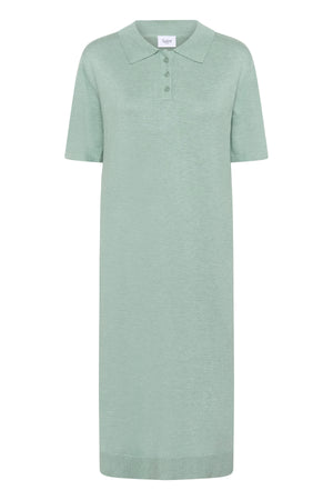 MilaSZ Polo SS Dress Blue Surf Melange - 30514319