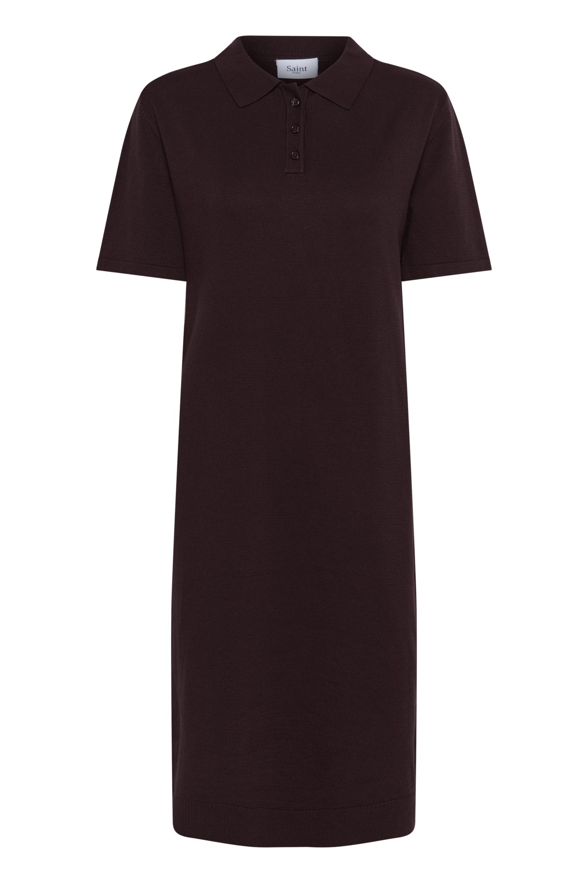 MilaSZ Polo SS Dress Chocolate Plum - 30514319