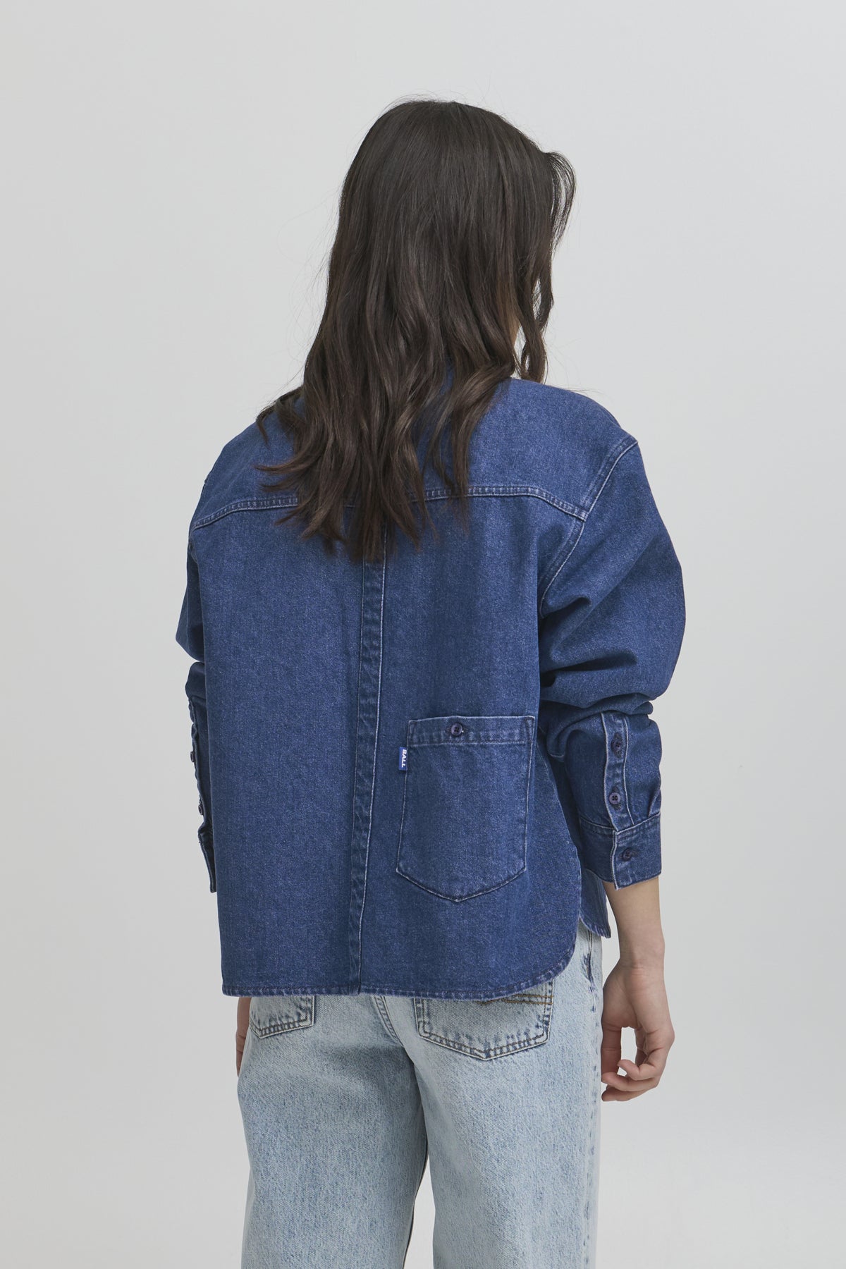 BABIANCA DENIM SHIRT MEDUIM BLUE WASH - 50405375