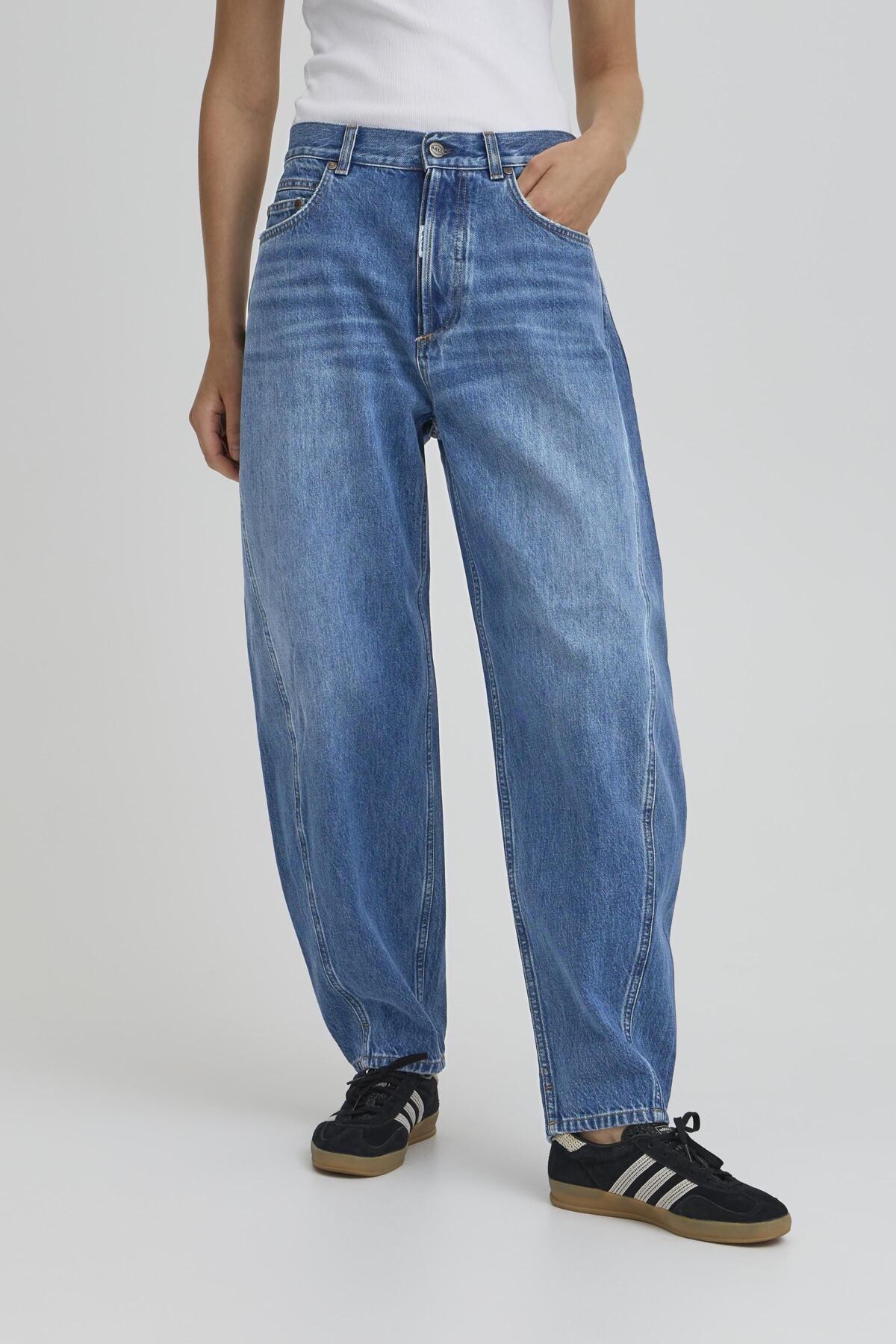 BACAVI CURVED JEANS MEDIUM BLUE WASHED - 205291 - 50405378