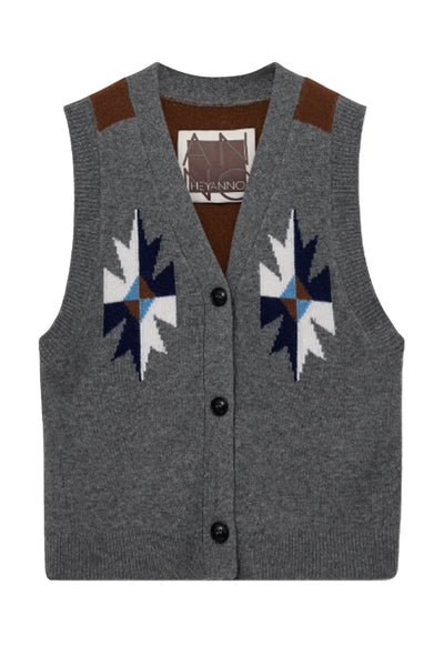 800199 MMHVICTORY KNIT WAISTCO 11 Grey Melange - 800199 MMHVICTORY KNIT WAISTCOAT Thumbnail
