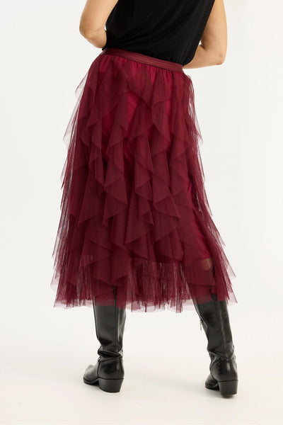 Adeline skirt Burgundy - 16903 Thumbnail