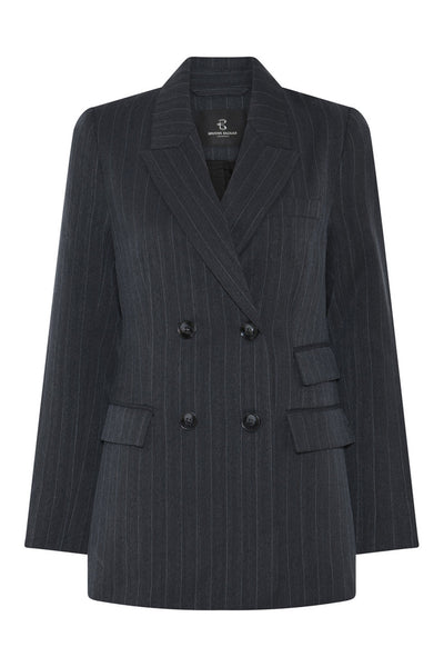 ApricotBBLinda blazer Herringbone blue pin stripe - BBW4413 Thumbnail