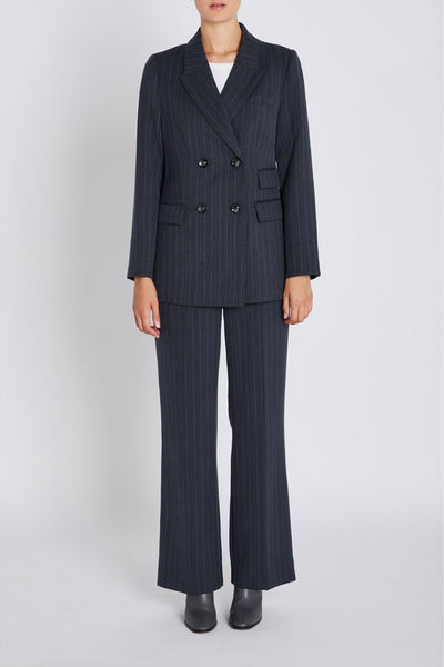 ApricotBBLinda blazer Herringbone blue pin stripe - BBW4413 Thumbnail