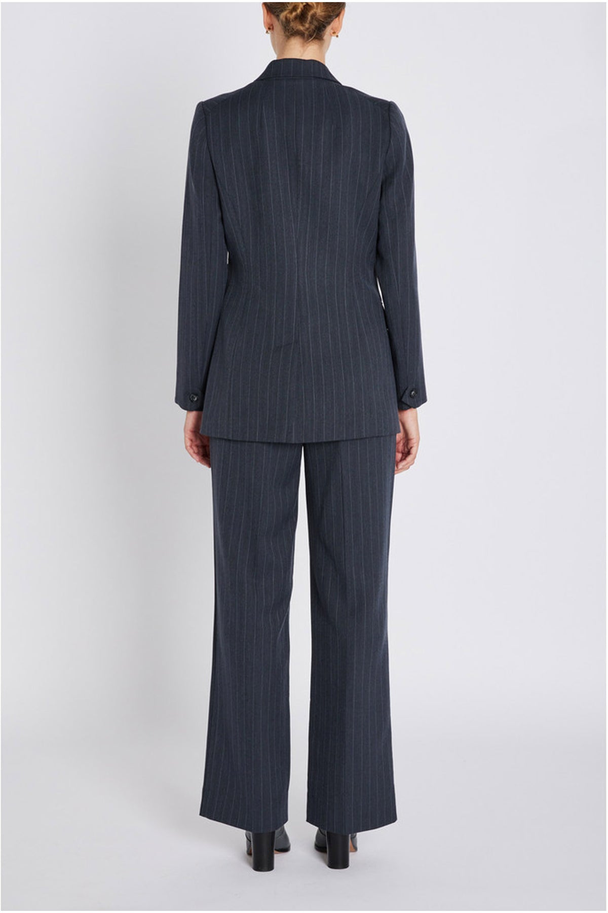 ApricotBBLinda blazer Herringbone blue pin stripe - BBW4413