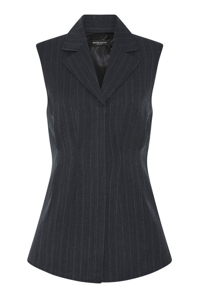ApricotBBUrwa waistcoat Herringbone blue pin stripe - BBW4414 Thumbnail