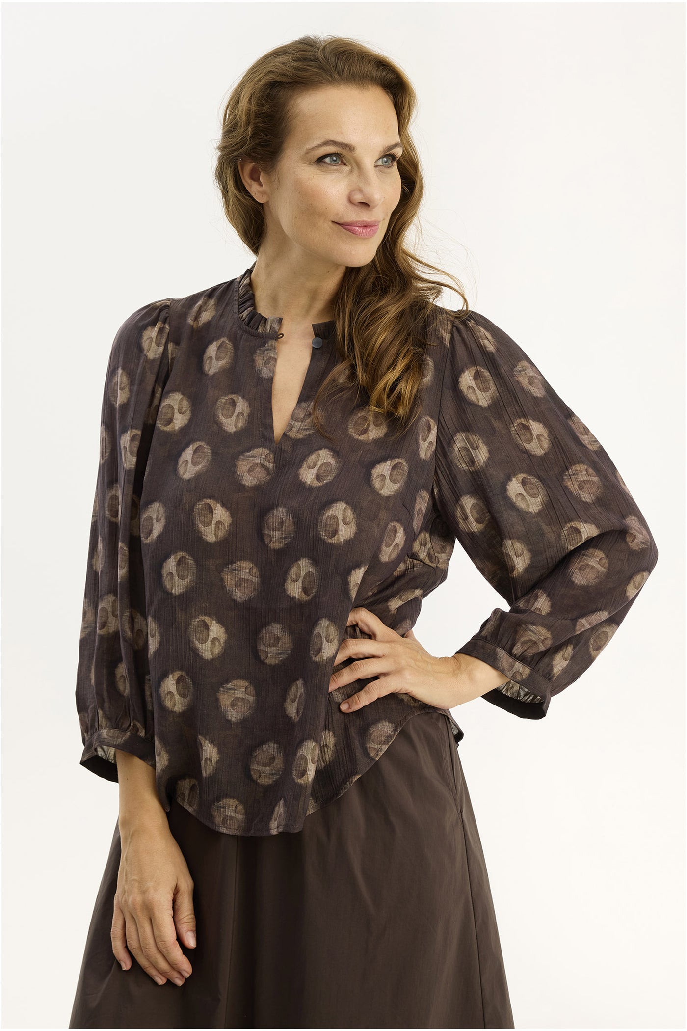 Gry blouse Brown - 16932