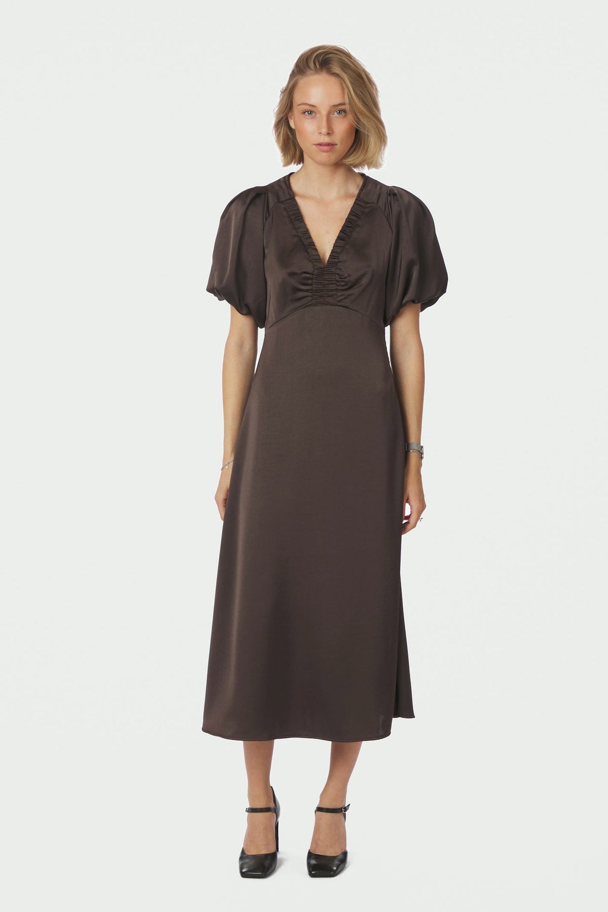 ILLANA HEAVY SATEEN Dark brown - 162521