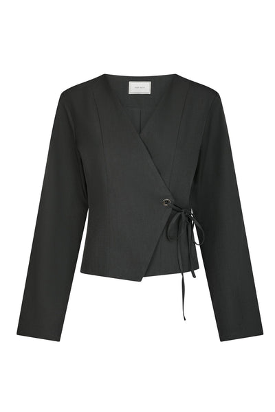 Simmi Eyelet Blouse Eyelet dif DARK GREY - 166960 Thumbnail