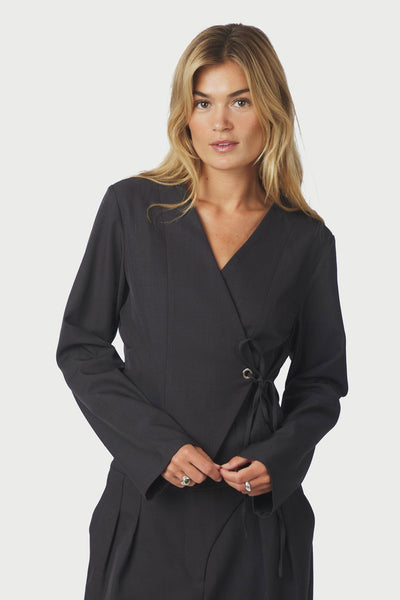 Simmi Eyelet Blouse Eyelet dif DARK GREY - 166960 Thumbnail