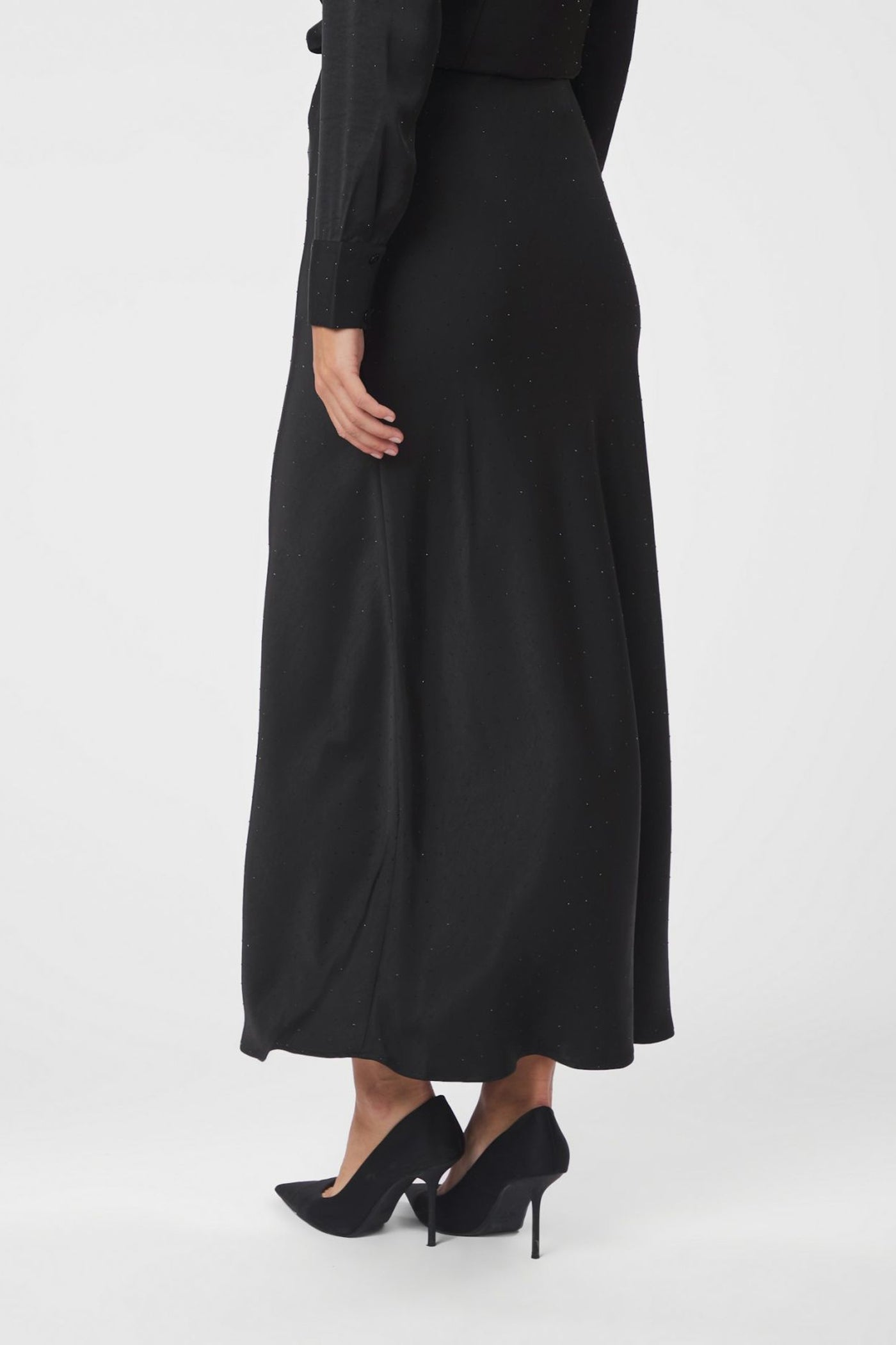 Viso Heavy Sateen Bedaz Skirt Black - 166890